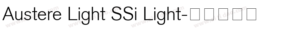 Austere Light SSi Light字体转换